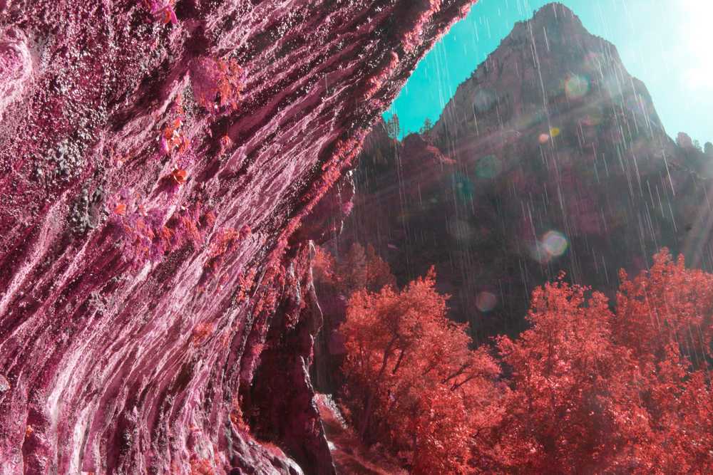 red rock rain